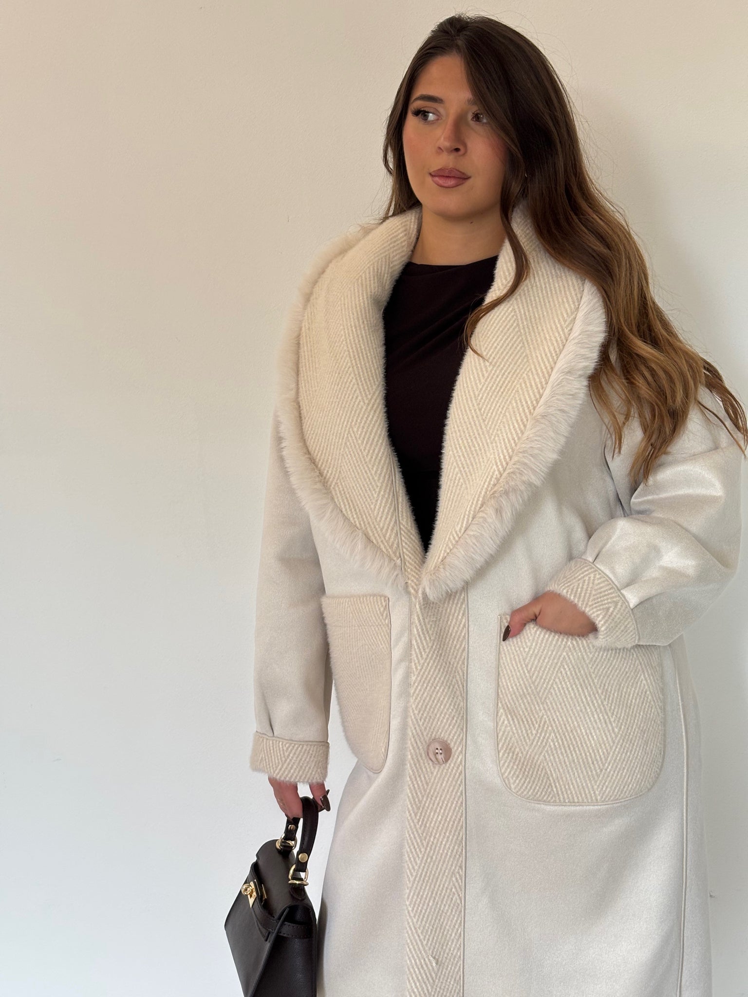 Cappotto Ivory lungo
