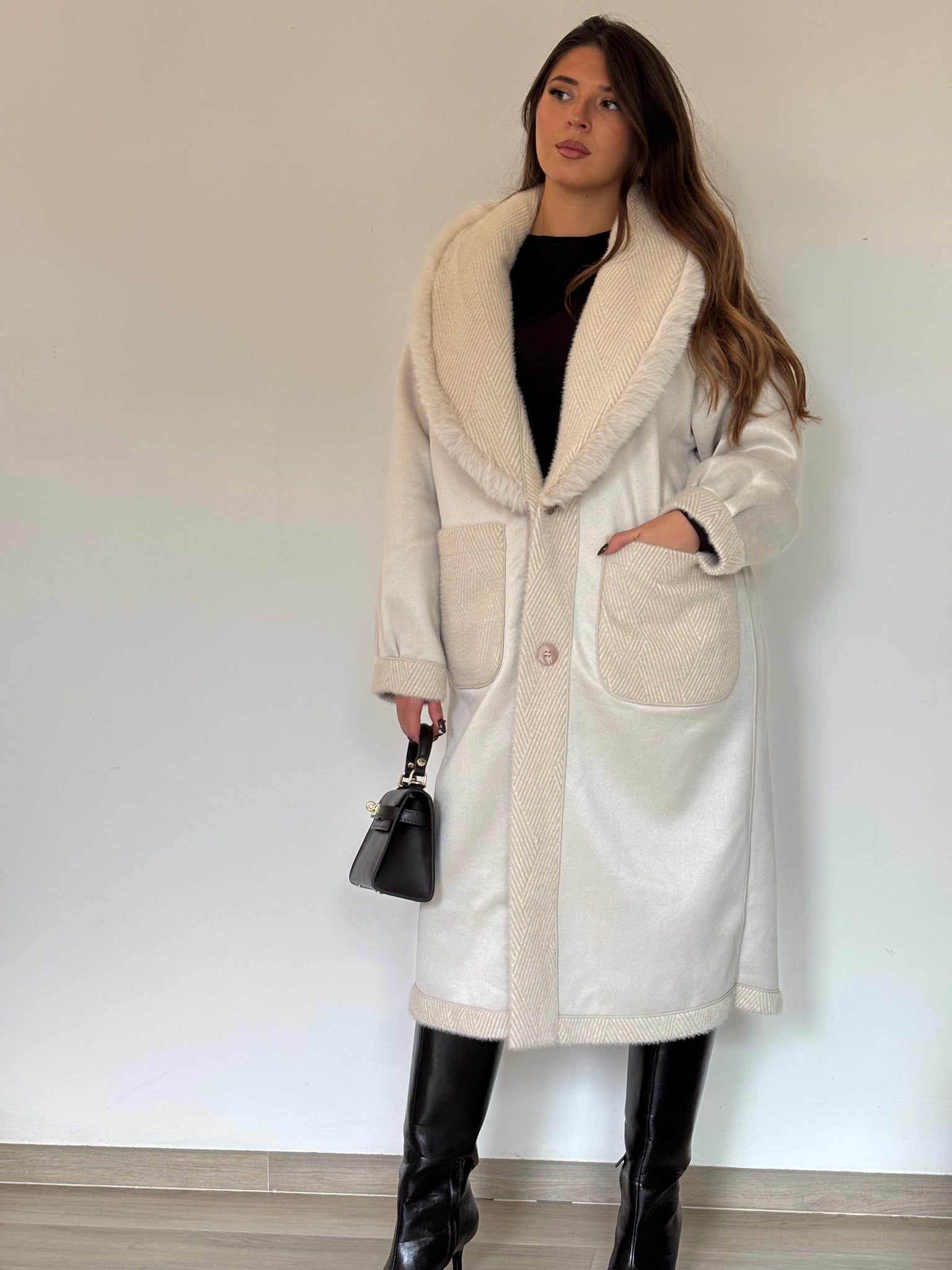 Cappotto Ivory lungo